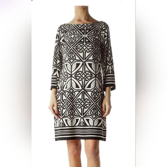 Enfocus Studios Black and White Dress in Size 8 - Picture 1 of 6